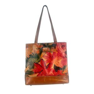 Patricia Nash Toscano large Tote Bag Italian Leather Floral